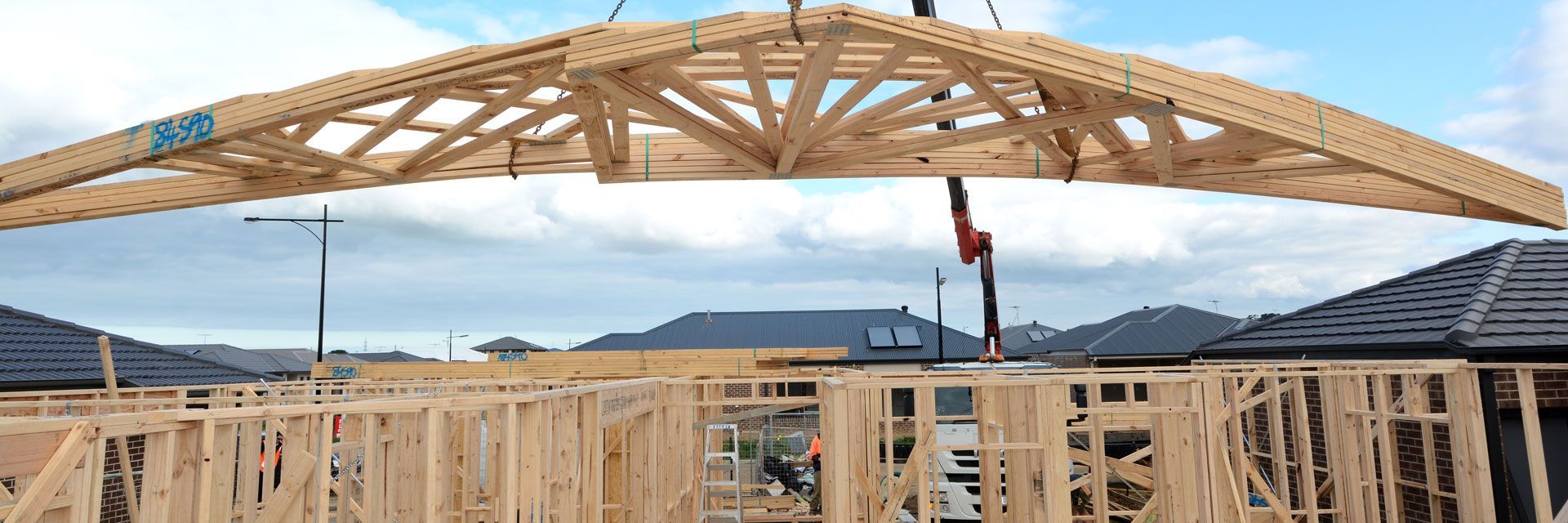 Wood Frame of New Home Construction Site | Glenorchy, TAS | McKay Timber