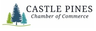 The logo for the castle pines chamber of commerce