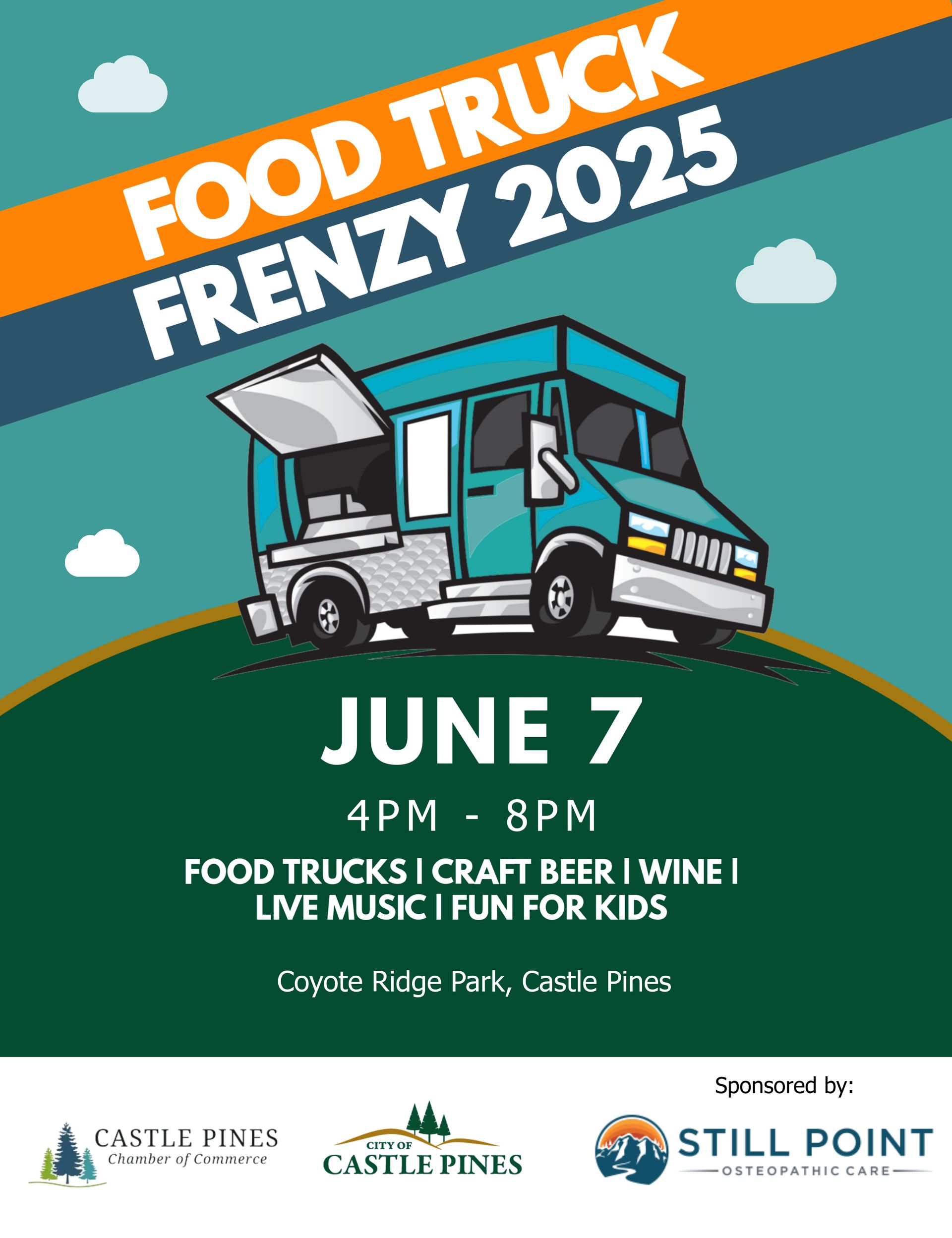 A poster for a food truck frenzy on june 7