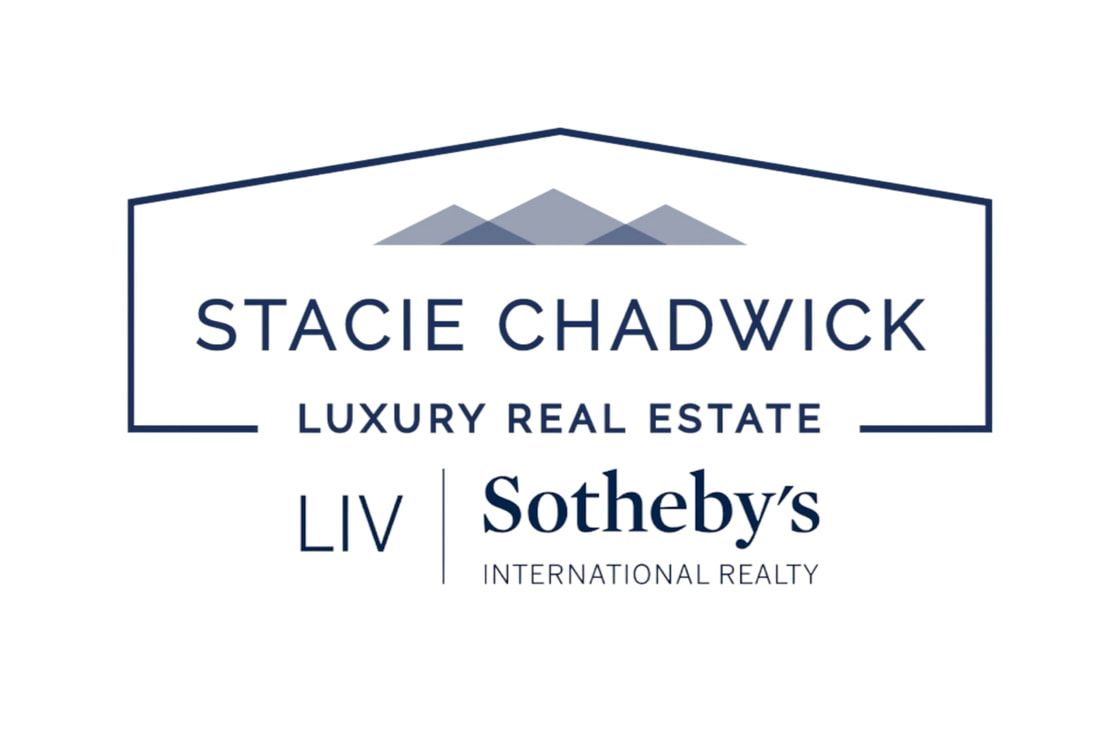 A logo for legacy village castle pines with a mountain in the background