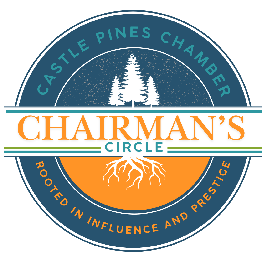A logo for the castle pines chamber chairman 's circle