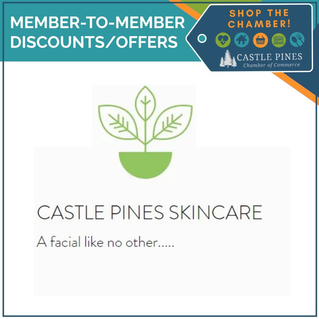 An advertisement for castle pines skincare a facial like no other
