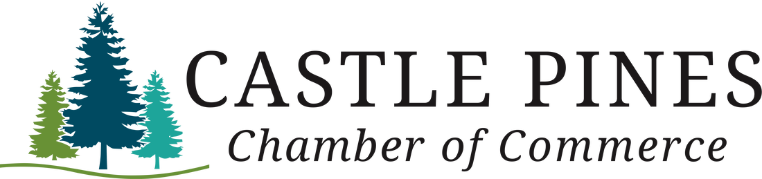 The logo for the castle pines chamber of commerce