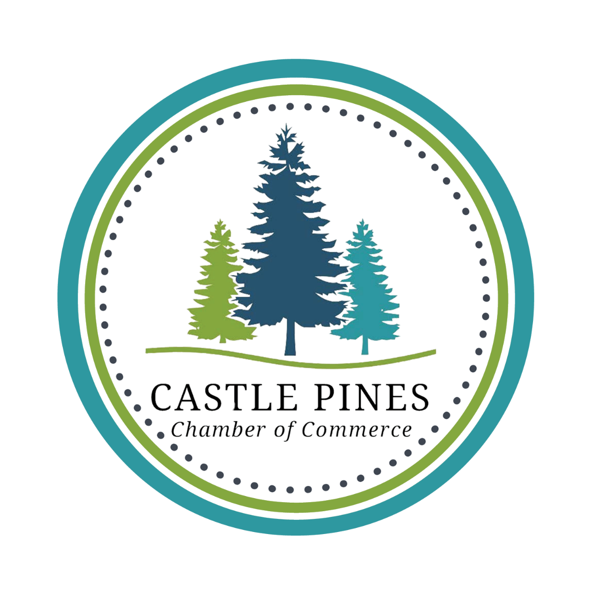 The logo for the castle pines chamber of commerce
