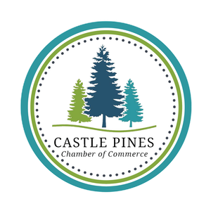 The logo for the castle pines chamber of commerce