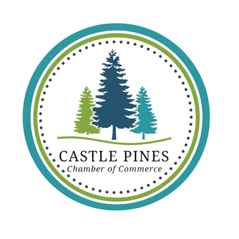 The logo for the castle pines chamber of commerce