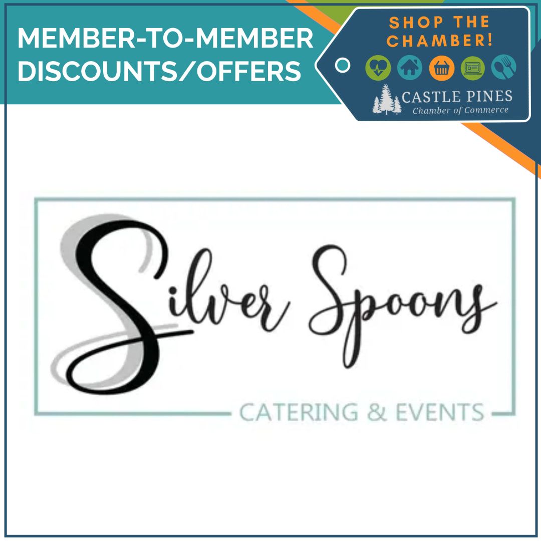 A logo for silver spoons catering and events