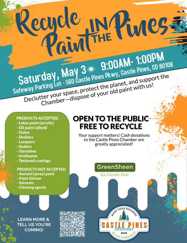 A flyer for a recycle in the pines event on saturday may 3