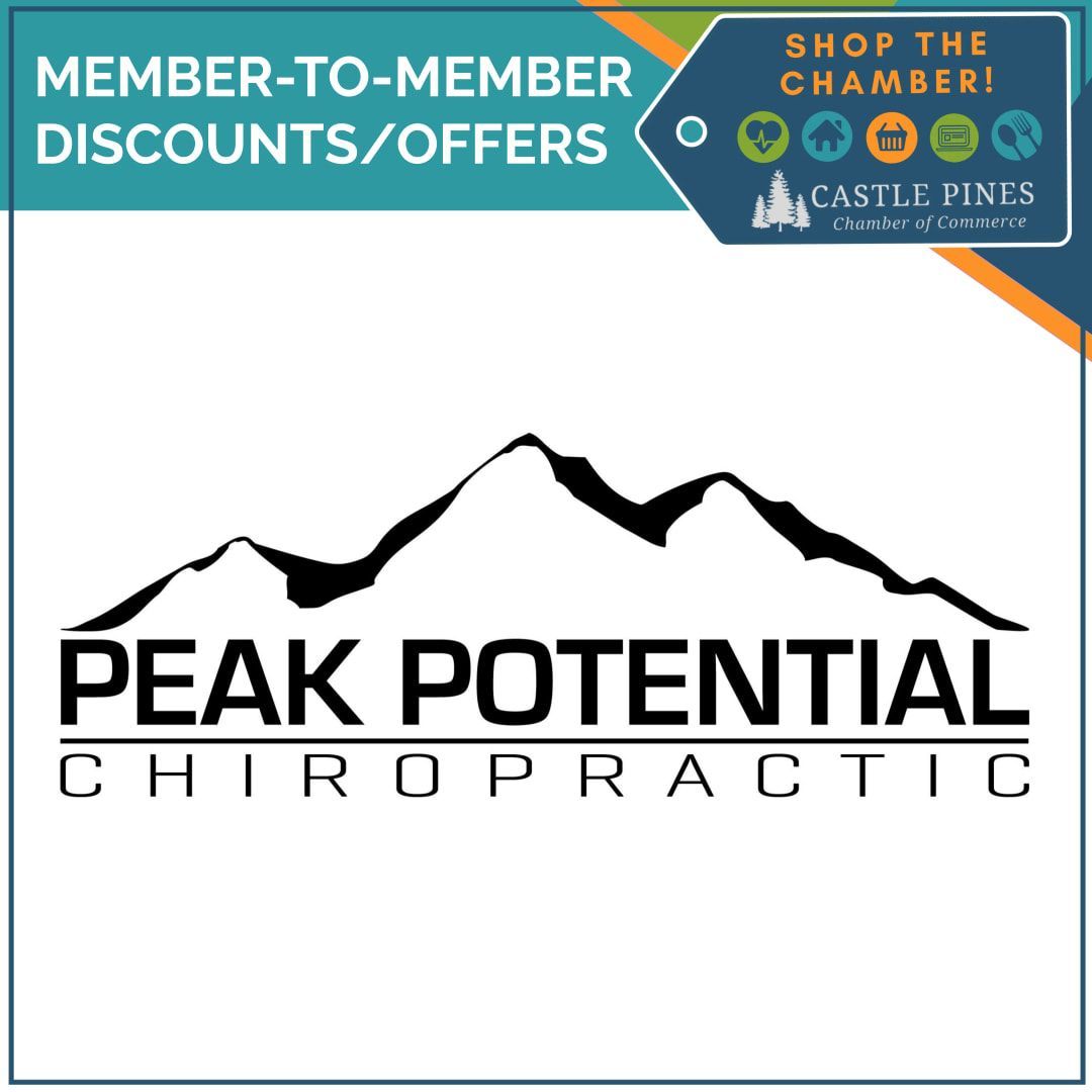 A black and white logo for peak potential chiropractic