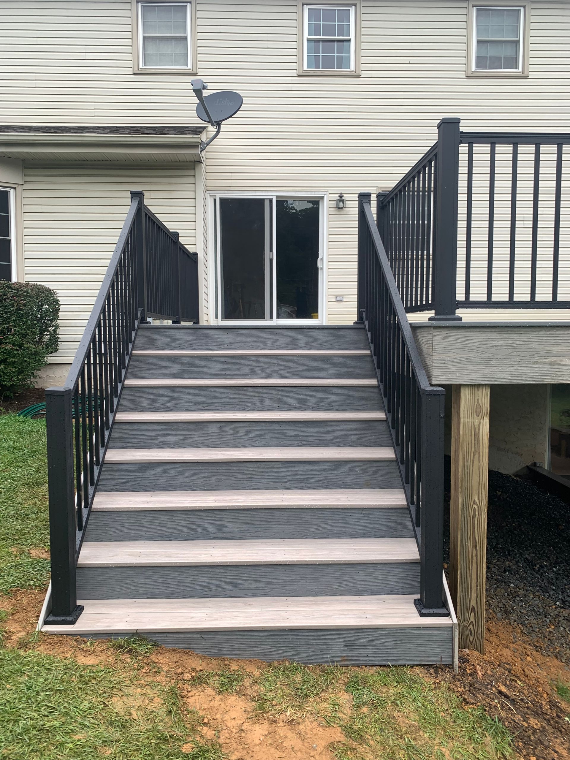 Remodeling Experts deck builder contractor custom deck along pool. Deck details... maintenance free composite decking with aluminum railing 