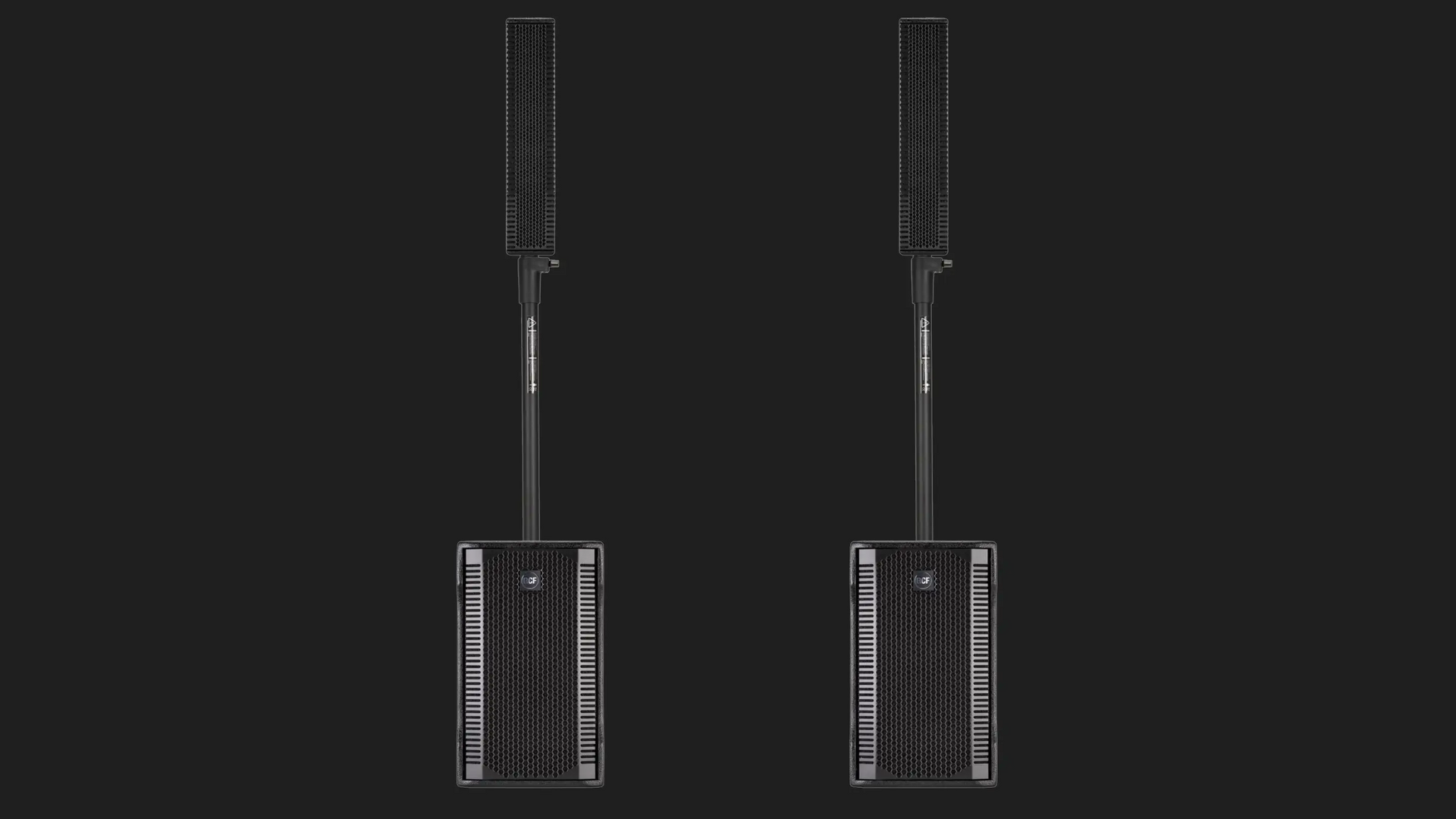 Two Black Column Speakers On Stands — Inspired Audio Visual in Coffs Harbour, NSW