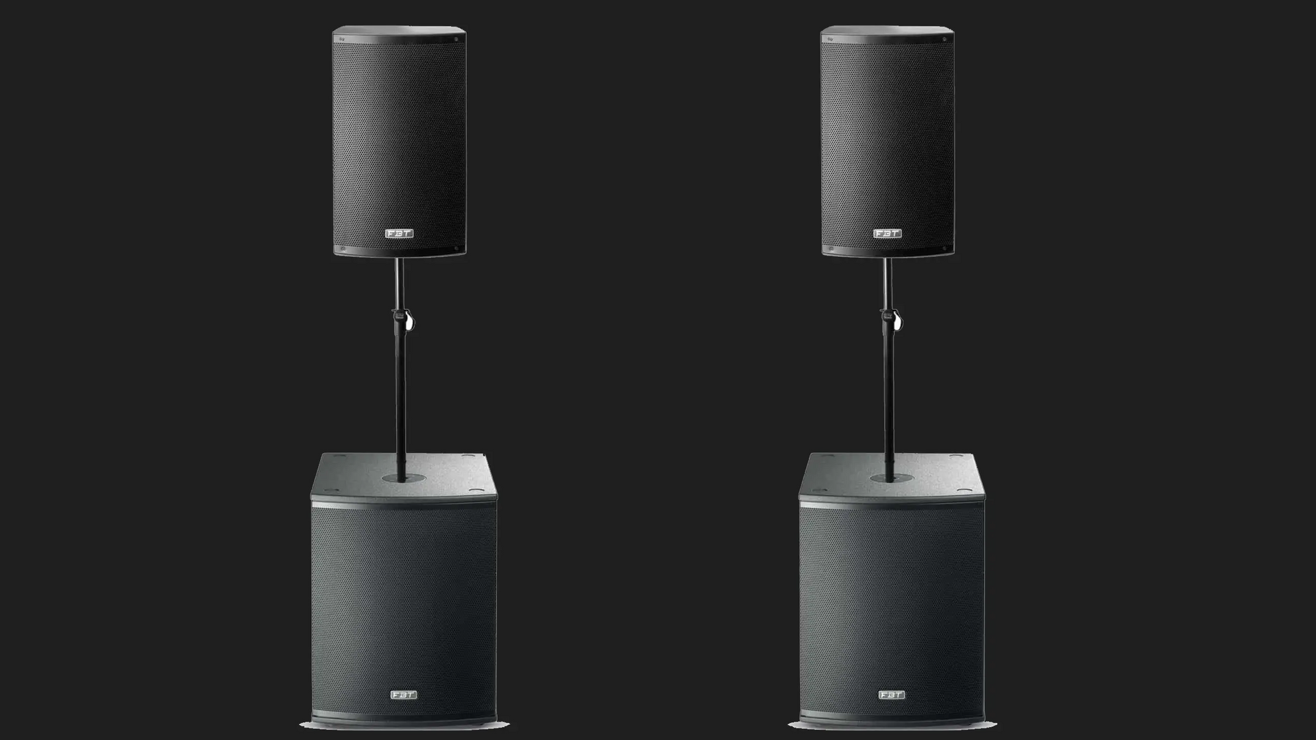 Two Black Pa Speaker Systems — Inspired Audio Visual in Coffs Harbour, NSW