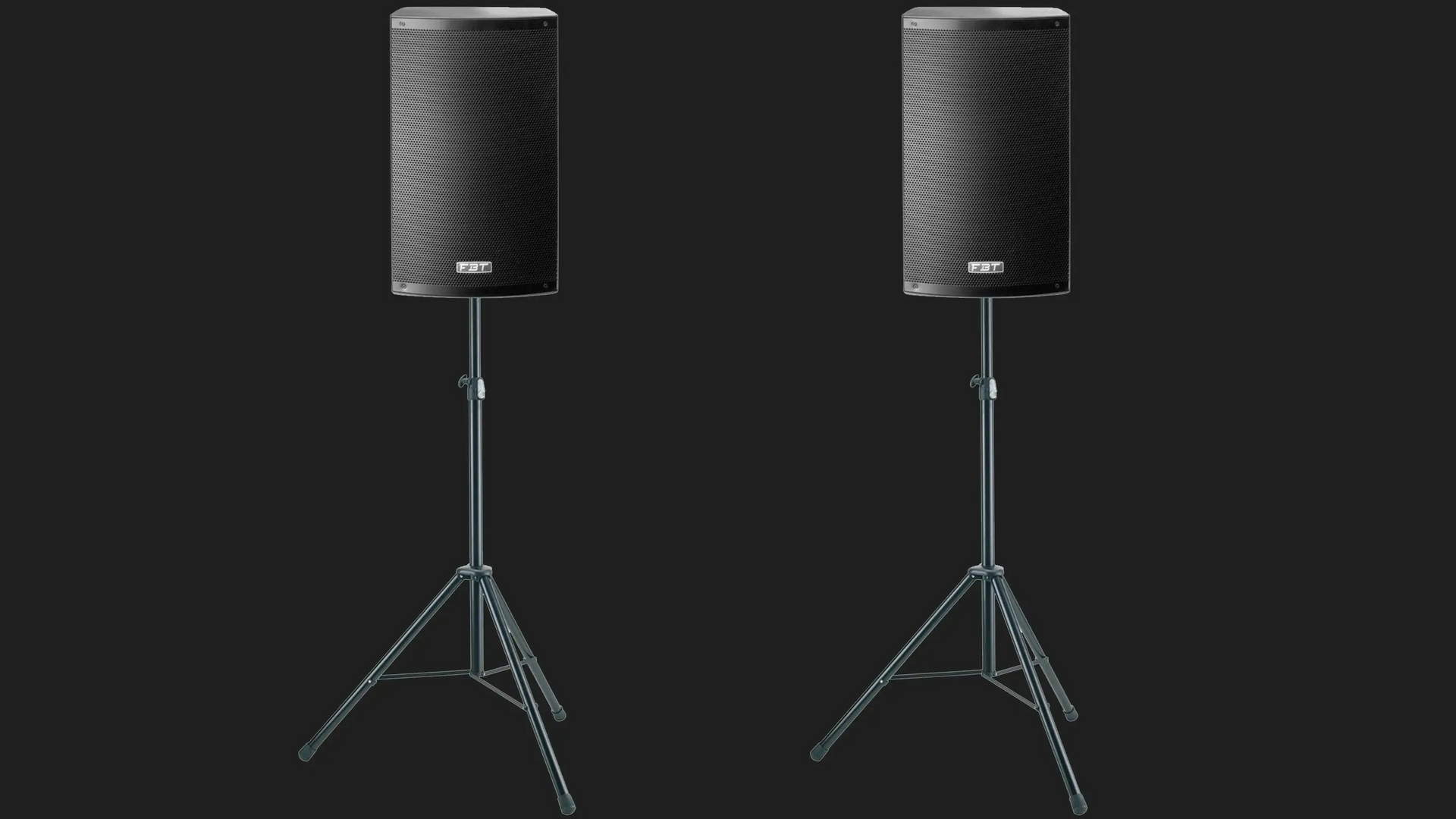 Two Black Speakers On Silver Tripod — Inspired Audio Visual in Coffs Harbour, NSW