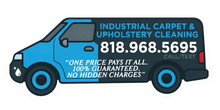 A sticker for industrial carpet and upholstery cleaning