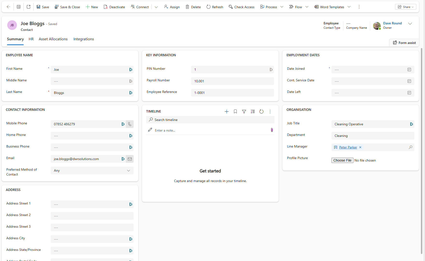 Example of Power Apps: Account Management