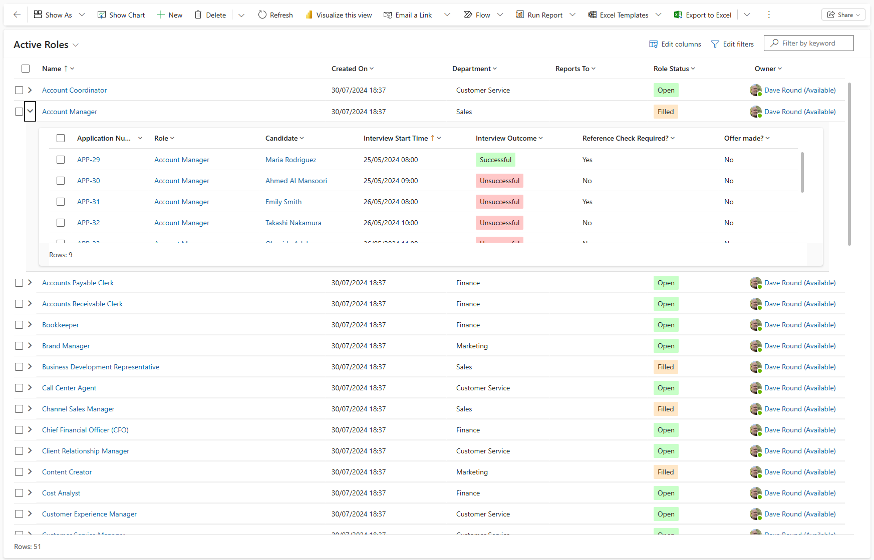 Example of Power Apps: Recruitment