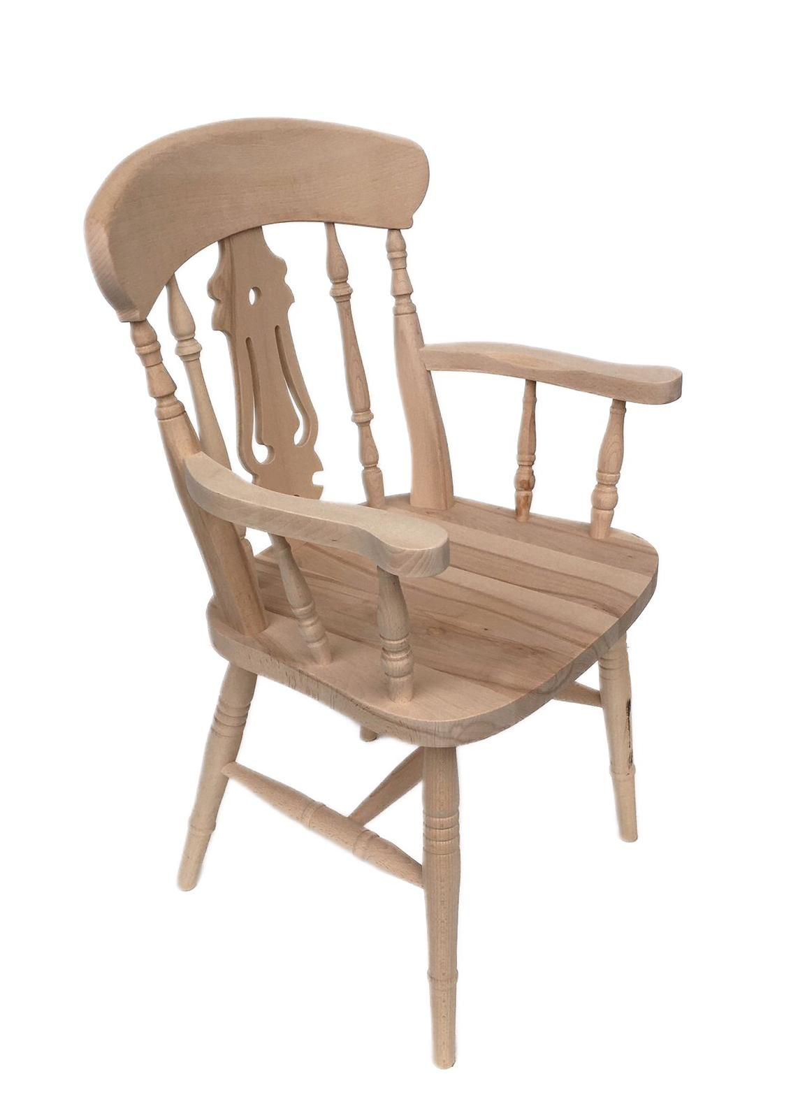 Beech Farmhouse Fiddle Dining Chair