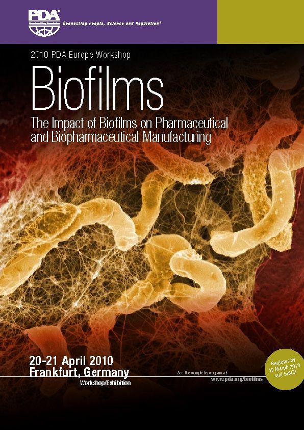 A poster for the biofilms conference in frankfurt germany