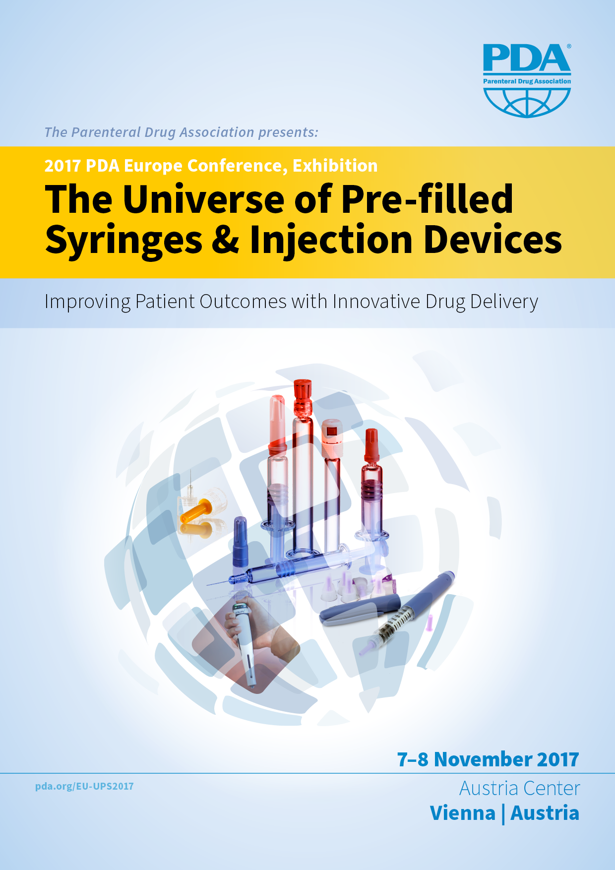 A poster for the universe of pre-filled syringes and injection devices