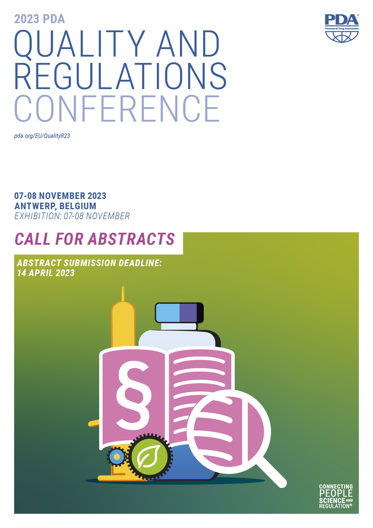 The cover of the quality and regulations conference call for abstracts.