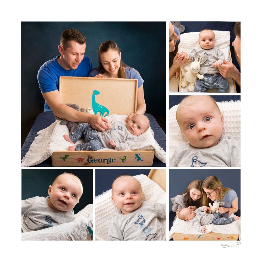 Family photos at their newborn baby photoshoot in Braintree Essex