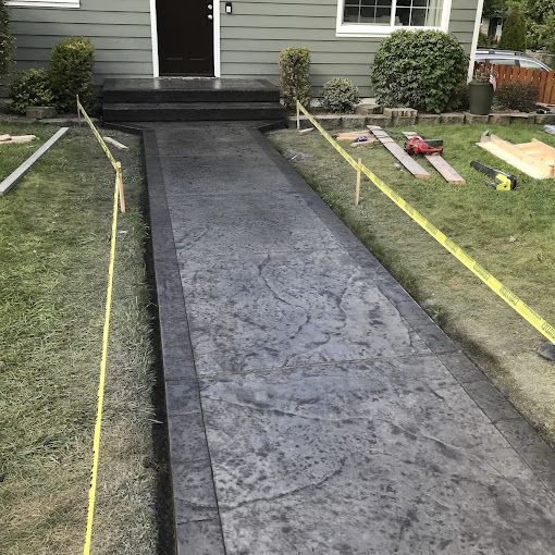 Stamped concrete walkway vancouver
