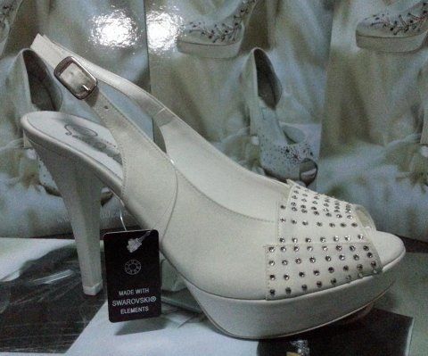 scarpa aperta con tacco per cerimonie