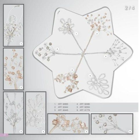 scheda illustrativa di accessori per la sposa