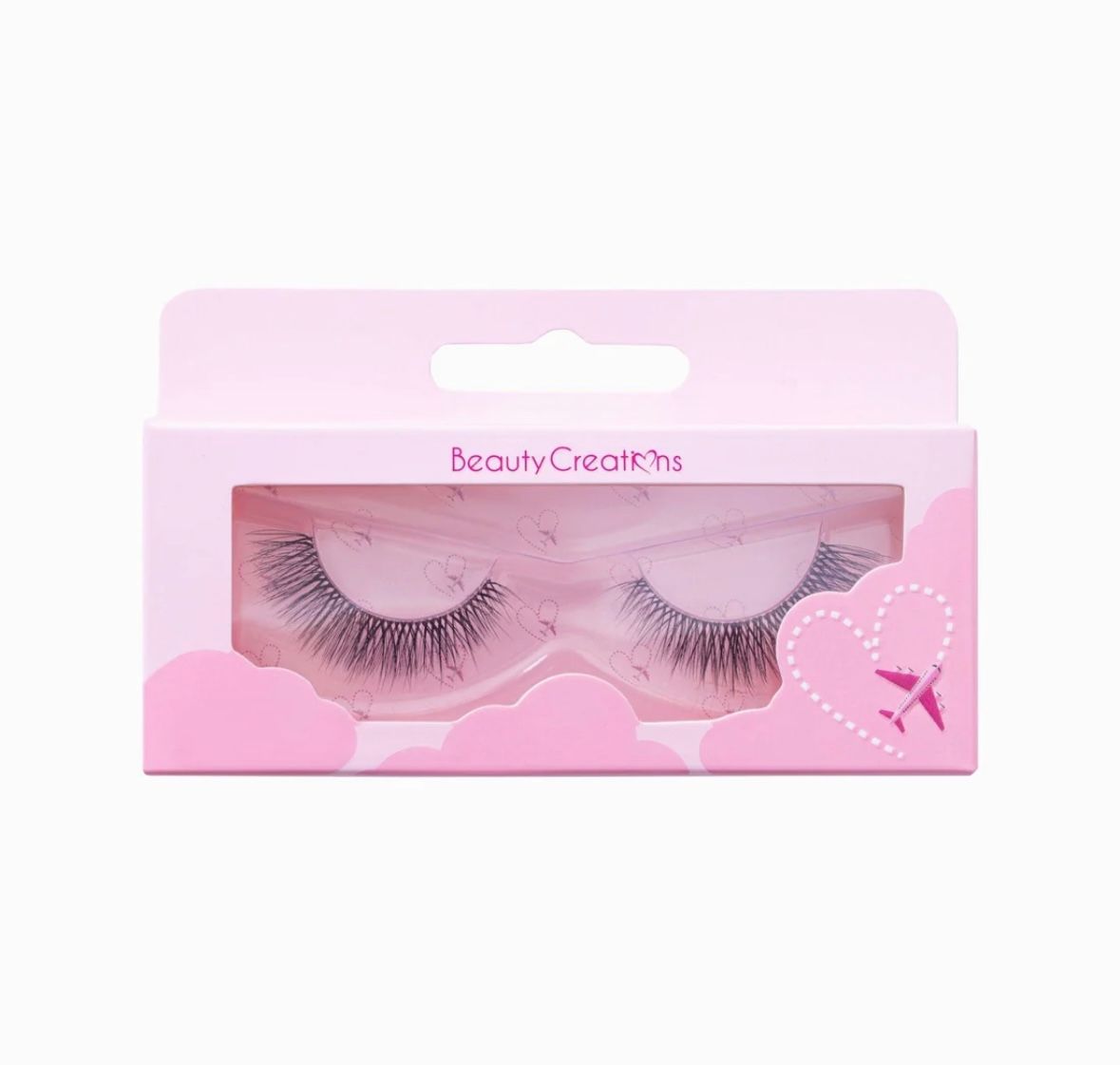 A box of fake eyelashes with tweezers and mascara.