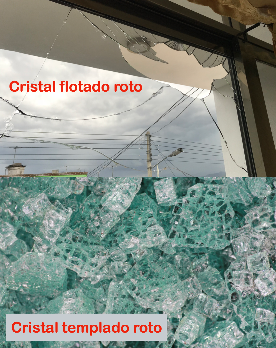 Diferencia entre un cristal flotado y un cristal templado