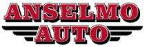 A red and black logo for anselmo auto