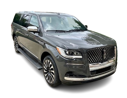 A gray lincoln navigator is shown on a white background.