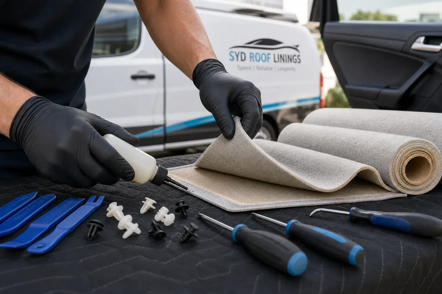 a replacement car roof liner