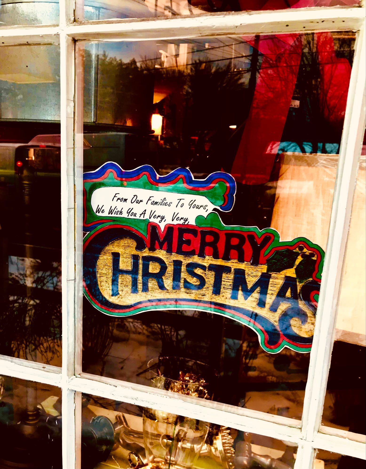 Christmas window decoration: 