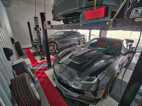 Photo of luxury cars stored in our facility