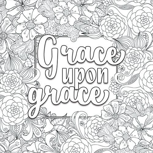 Grace upon Grace - colouring page.