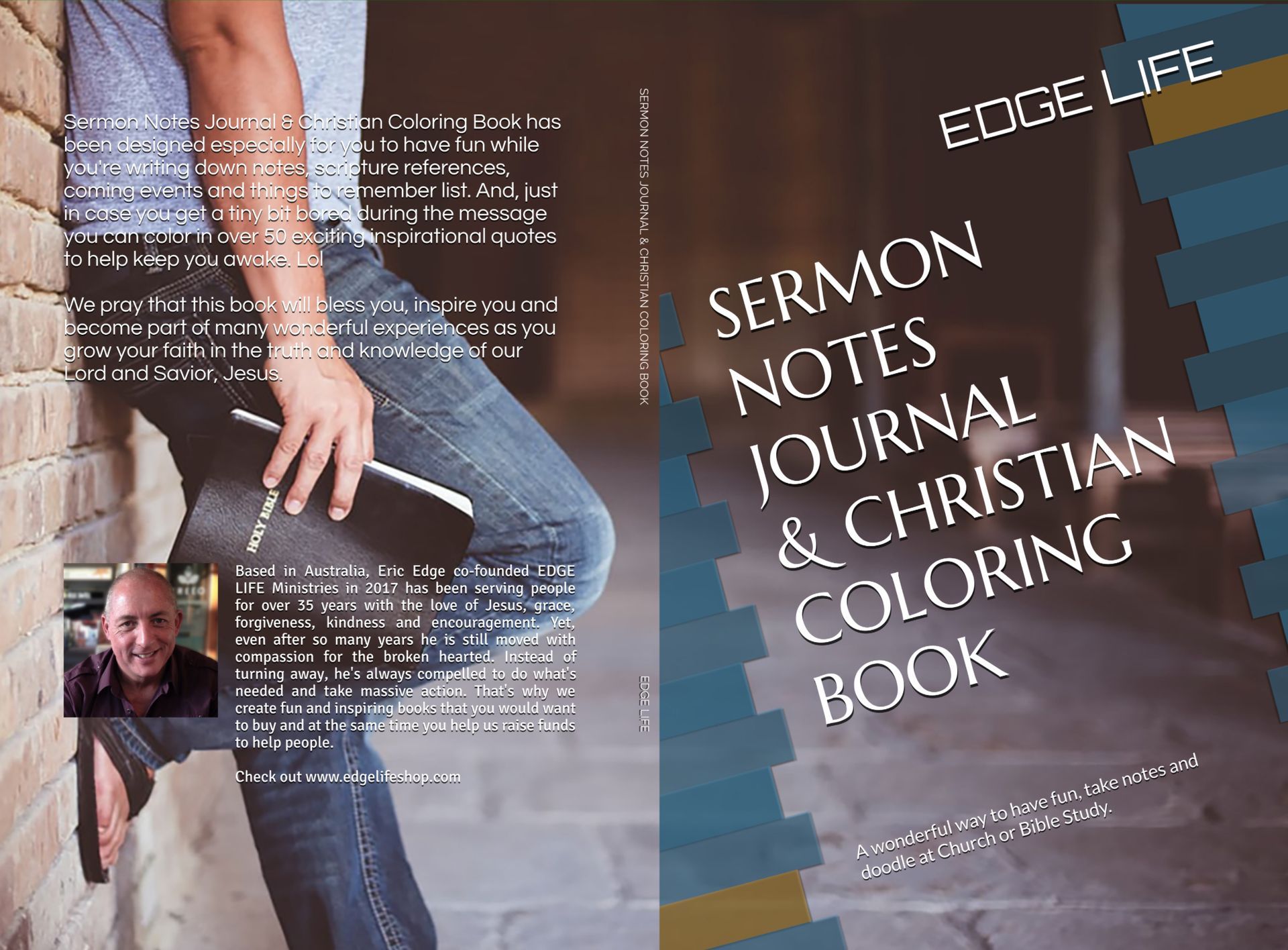 Sermon Notes Journal & Christian Colouring Book