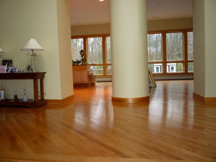 Living Room With Pillar - Commack, NY - Heritage Floor Sanding LLC