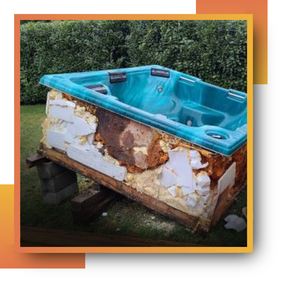 pick up truck trailer in front of houses