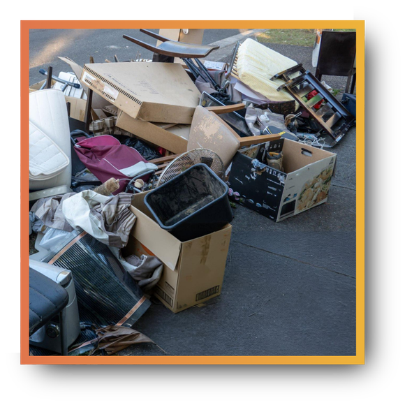 garbage outside the house
