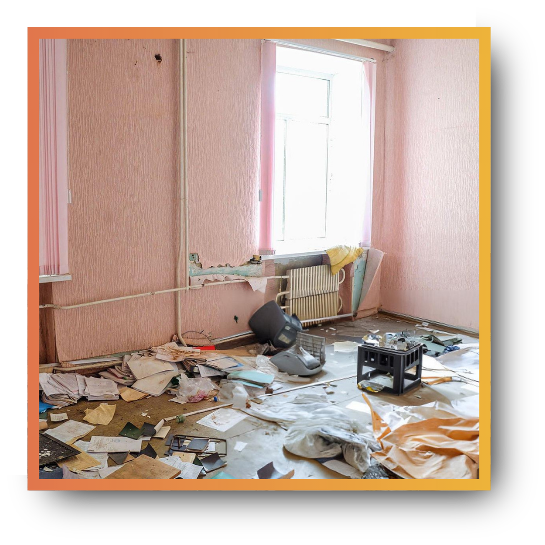 apartment room messy