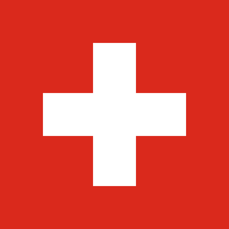 Le drapeau suisse a une croix blanche sur fond rouge.