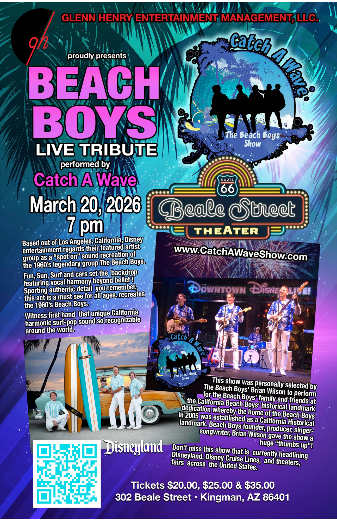 Beach Boys tribute concert poster.