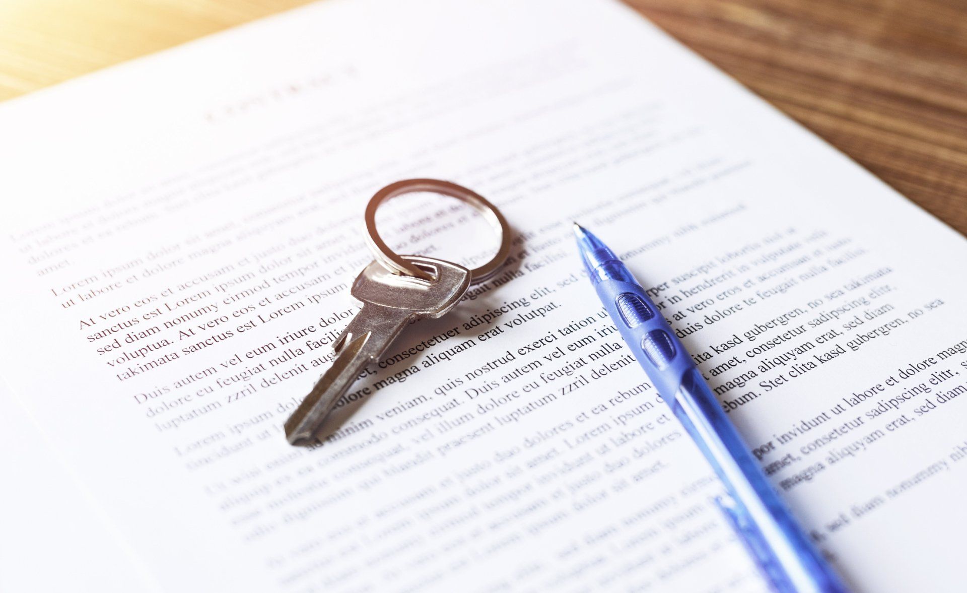 Contract and House Key | Chocowinity, NC | John B. Tate III, Attorney at Law