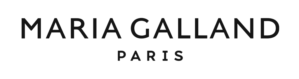 Ein schwarz-weißes Logo für Maria Galland Paris