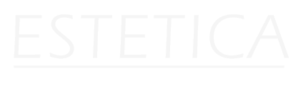 Das Wort Estetica ist in Weiß auf weißem Hintergrund geschrieben.