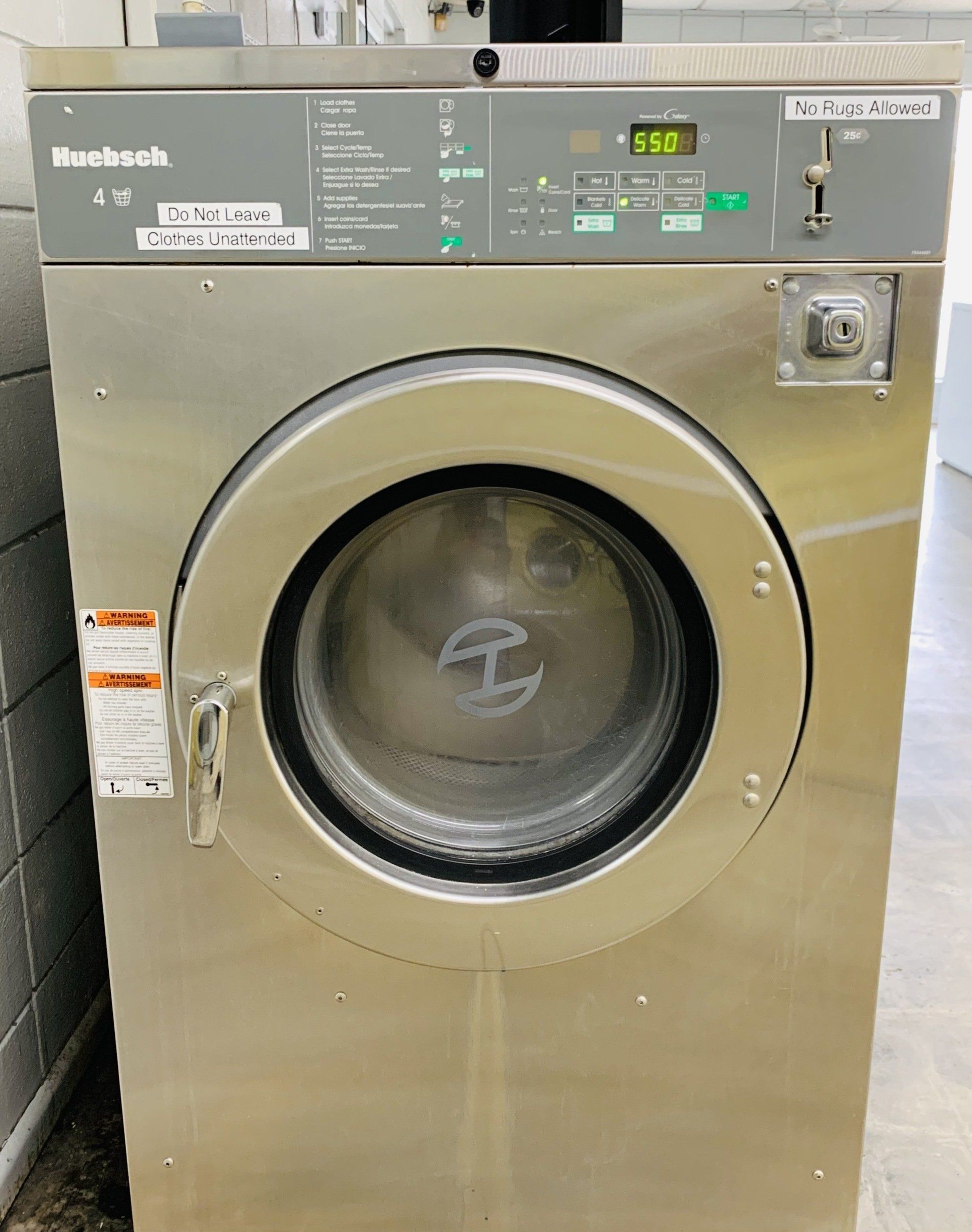 Silver washing machine — Pine Bluff, AR — Purnell's Mini-Storage & Coin Laundry