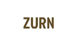 The word zurn is on a white background.