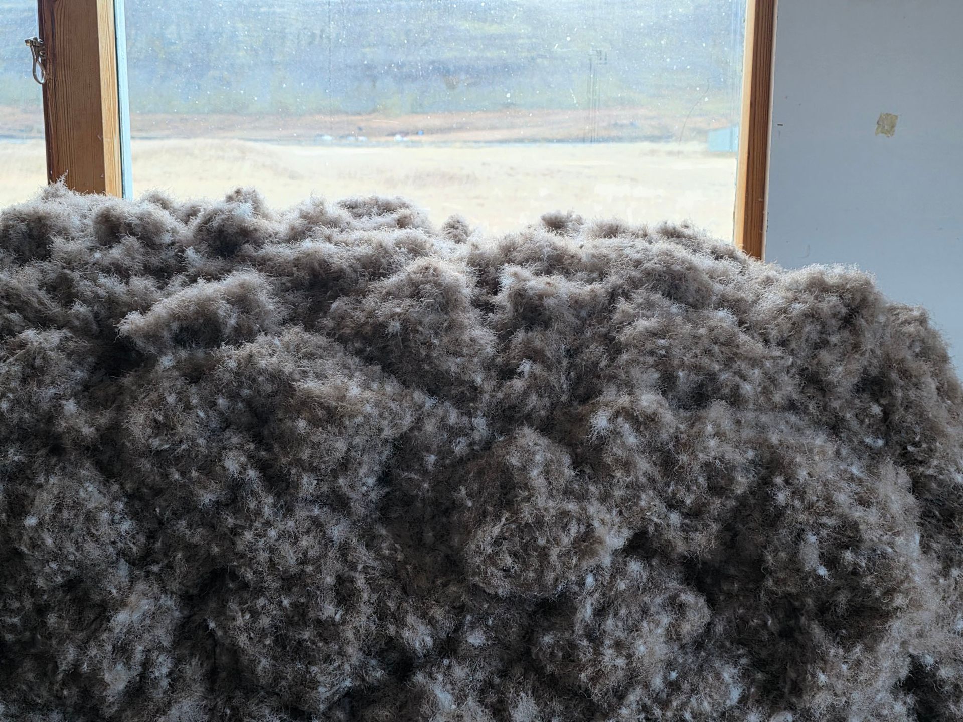 Close-up of a white fabric and a 