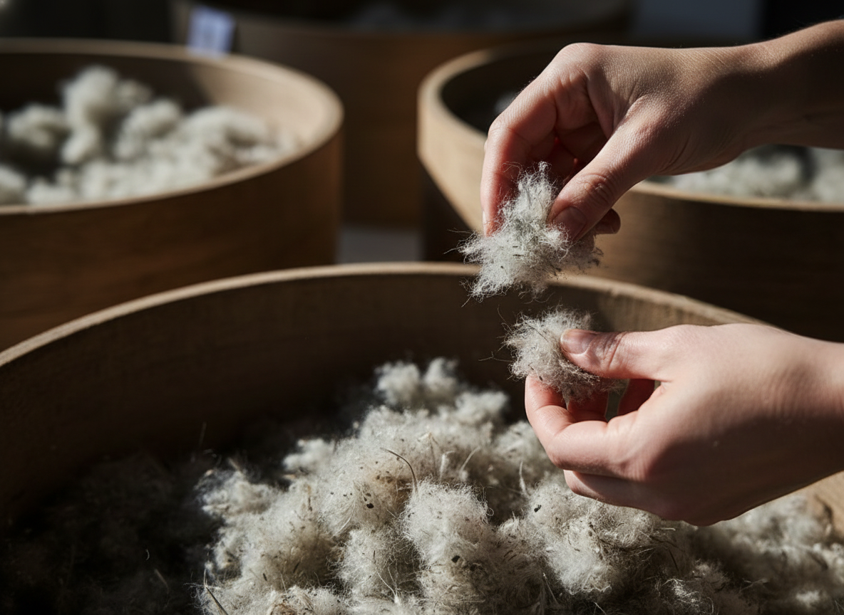 Two young children in bed, one wearing a green shirt, both under a white comforter, looking at the viewer.